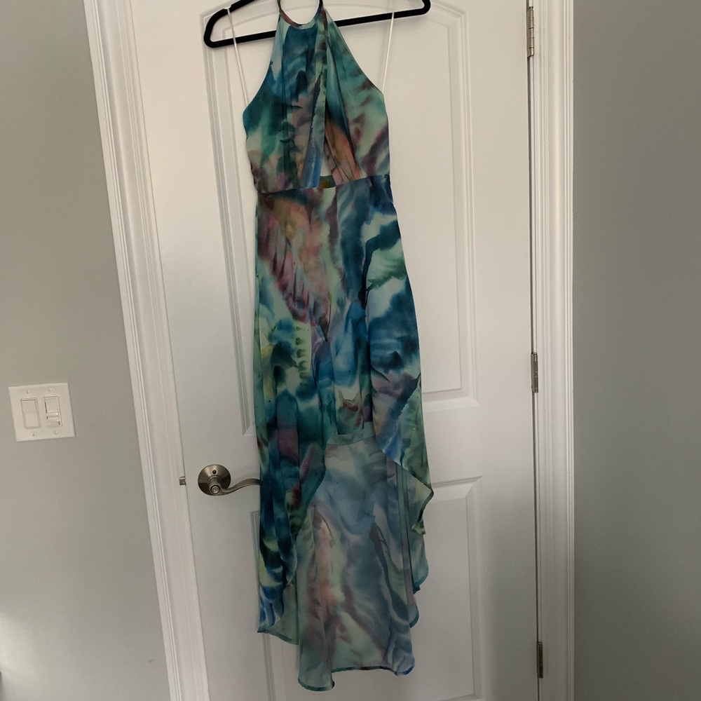 Multi colored high low dress